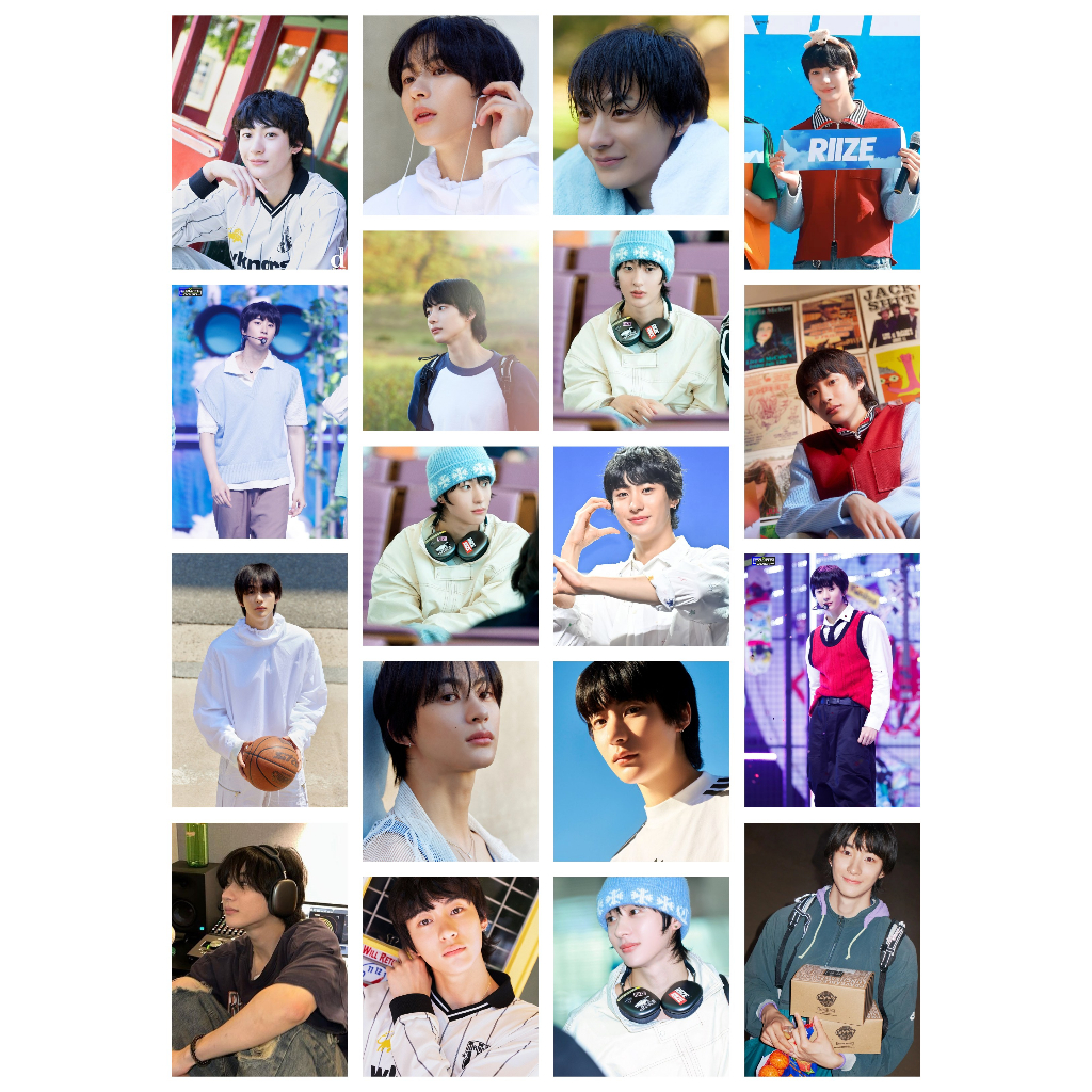 Lomo card 1 mặt 18 ảnh RIIZE - Anton