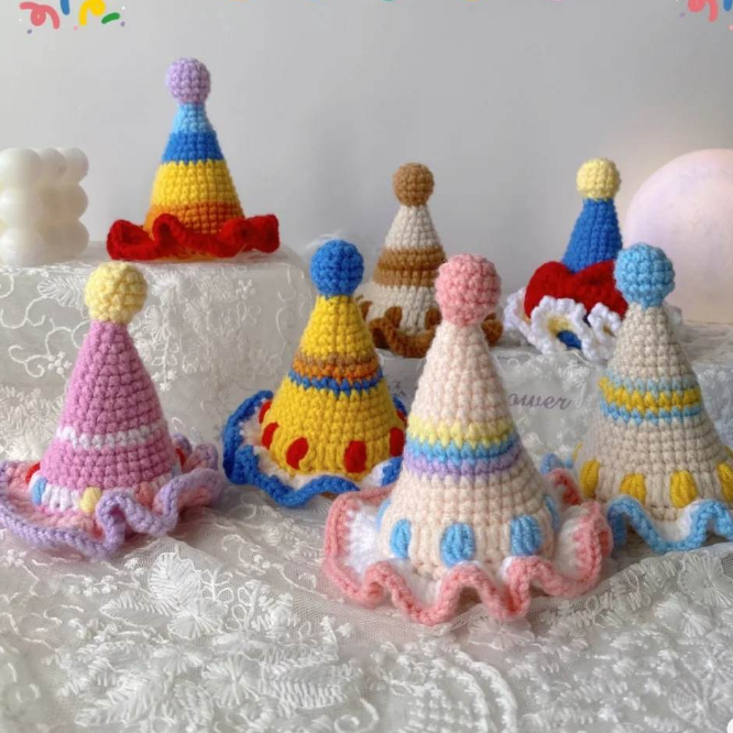 Mũ Bánh Sinh Nhật Len