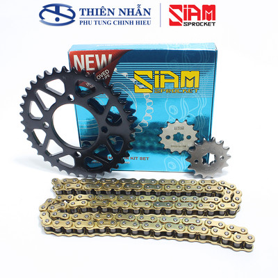 Nhông sên dĩa SIAM xe Exciter 135/2011 Gold (428HSG-114L, 14T-38T)