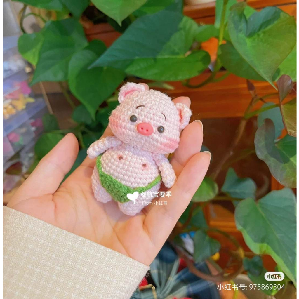 Móc Khóa Len Heo Bikini