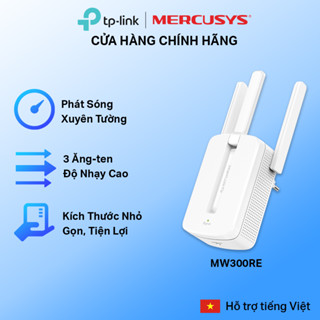 [3 Ăng Ten Siêu Kích Sóng] Bộ Mở Rộng Sóng Wifi Mercusys MW300RE / ME10 Chuẩn N 300Mbps, Công Nghệ MIMO Cải Thiện Tốc Độ