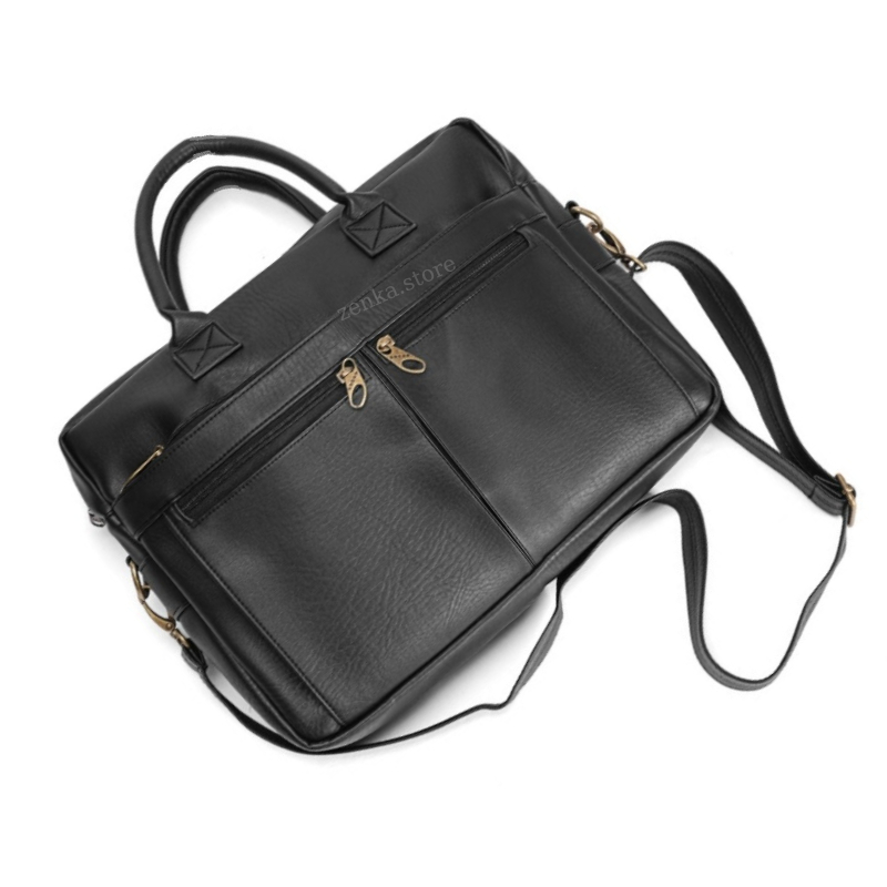 Cặp da đựng laptop 17 inch rộng rãi, túi da nam Zenka lịch lãm và sang trọng_ZKC07_2