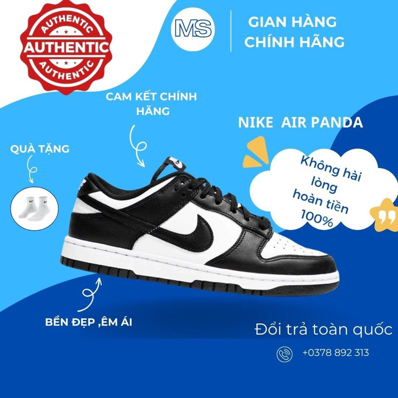 GIẦY NIKE DUNK LOW RETRO PANDA DD1391-100 CHÍNH HÃNG THỂ THAO DÀNH CHO NAM NỮ, DUNK LOW PANDA REAL FULLBOX