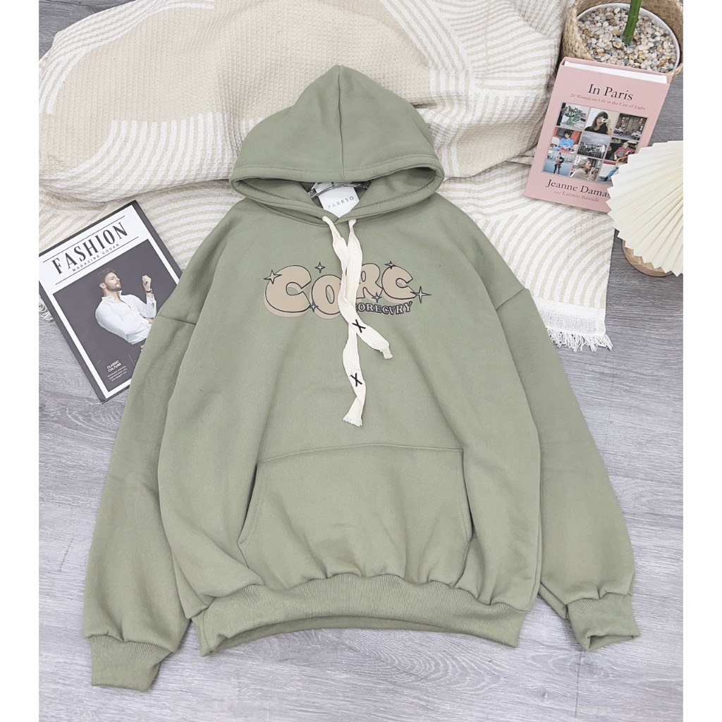 Áo Hoodie Local Brand Unisex LUCID Basic Nam Nữ Nỉ Bông Mũ 2 Lớp in chữ Core