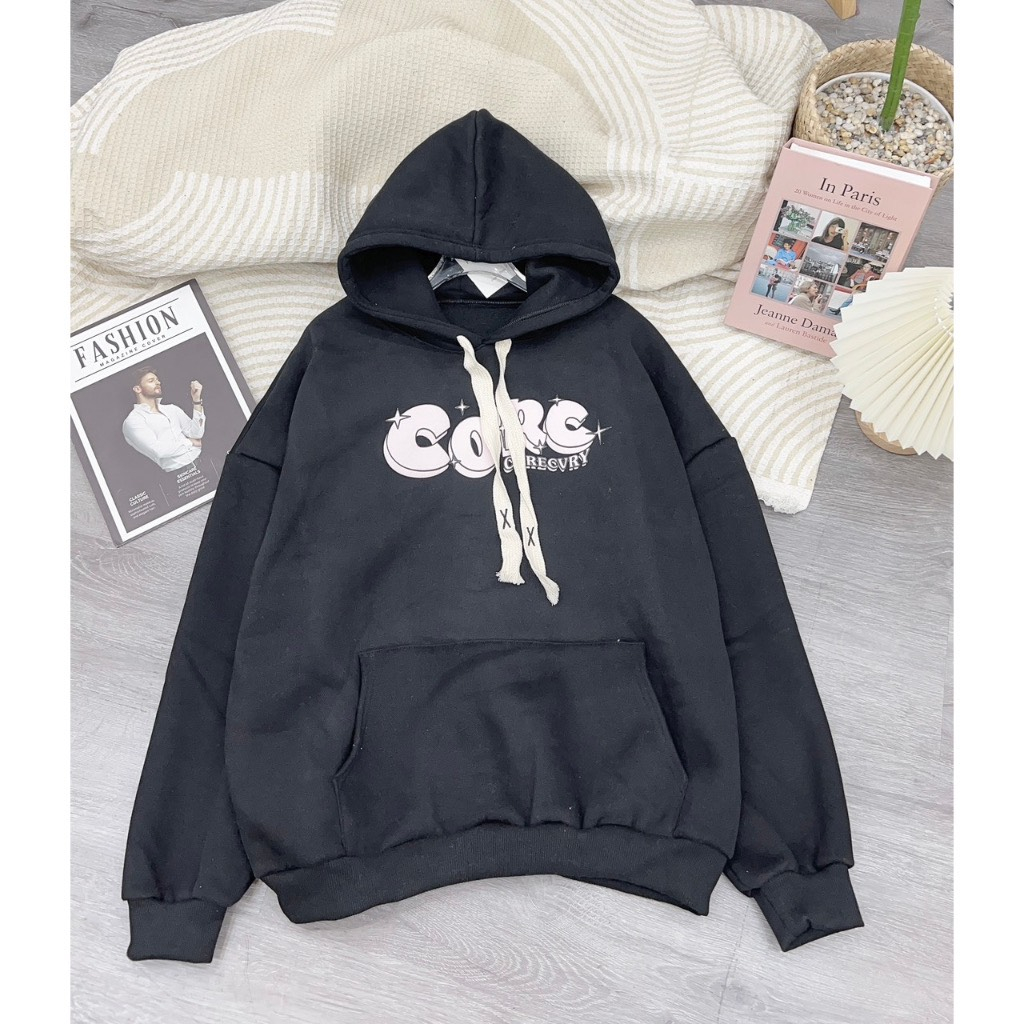 Áo Hoodie Local Brand Unisex LUCID Basic Nam Nữ Nỉ Bông Mũ 2 Lớp in chữ Core