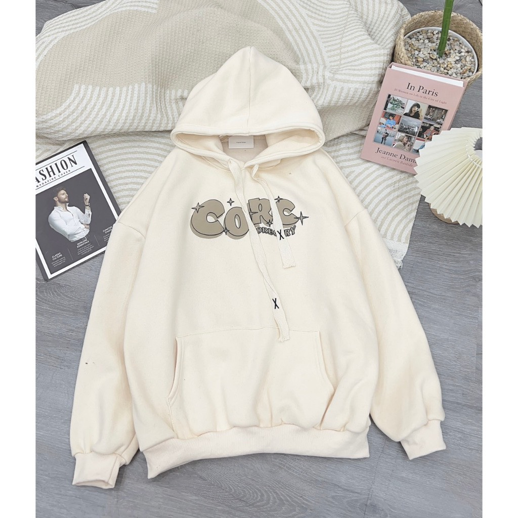 Áo Hoodie Local Brand Unisex LUCID Basic Nam Nữ Nỉ Bông Mũ 2 Lớp in chữ Core