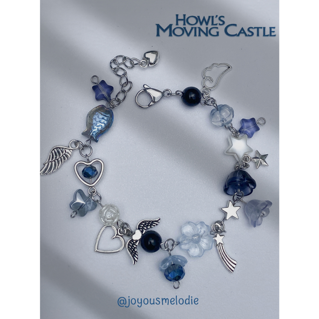 JOMÉ HOWL'S MOVING CASTLE_INSPIRED BRACELET_Vòng tay handmade bằng thép không gỉ phong cách y2k, anime core