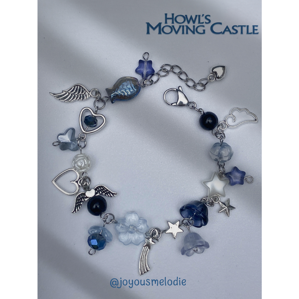 JOMÉ HOWL'S MOVING CASTLE_INSPIRED BRACELET_Vòng tay handmade bằng thép không gỉ phong cách y2k, anime core