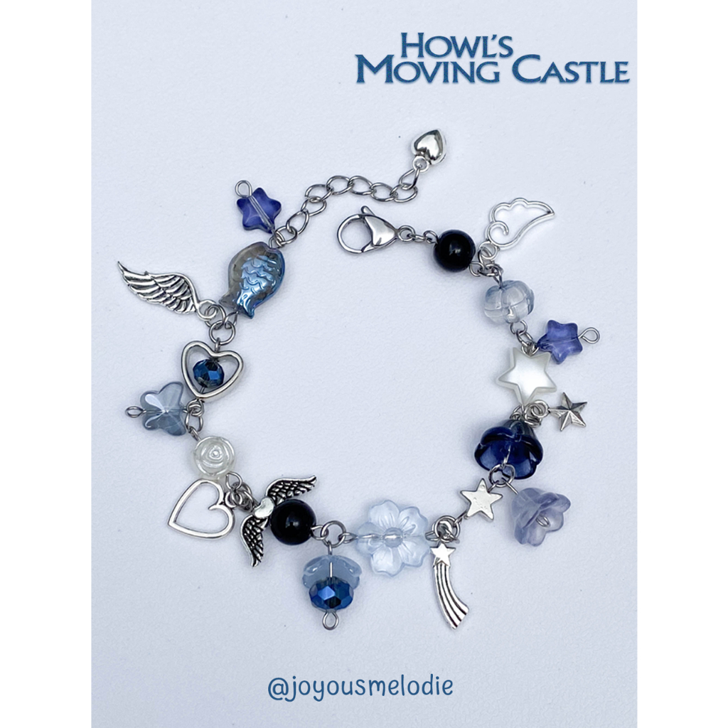JOMÉ HOWL'S MOVING CASTLE_INSPIRED BRACELET_Vòng tay handmade bằng thép không gỉ phong cách y2k, anime core