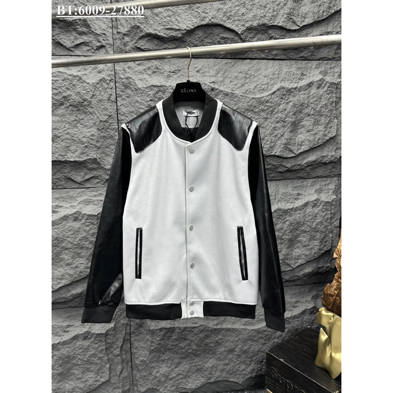 Áo khoác bomber Saint Laurent phối da đủ màu thiết kế hot trend Nam nữ New 2023