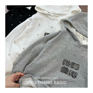 Set Nỉ Mũ Đính Đá Miuiu Kiều Trang Basic