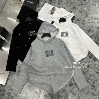 Set Nỉ Mũ Đính Đá Miuiu Kiều Trang Basic