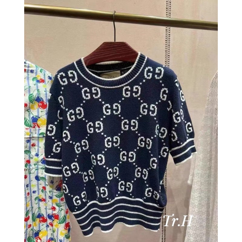 Áo Len Cộc Tay Gu Chì Xanh Than