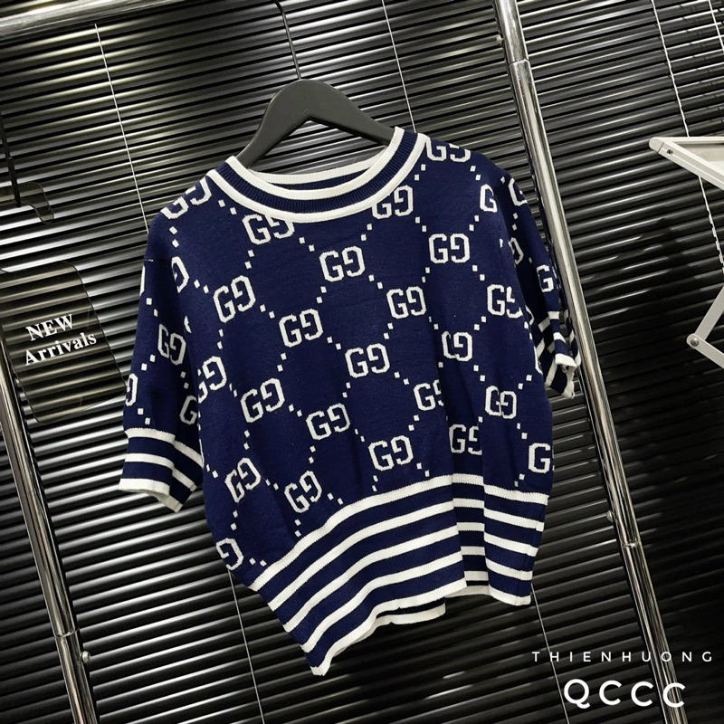 Áo Len Cộc Tay Gu Chì Xanh Than