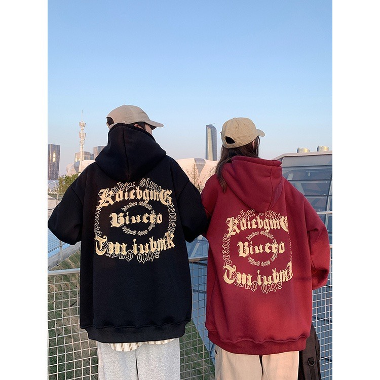 Áo hoodie nam nữ unisex nỉ bông bigsize dáng rộng tay dài có mũ mặc đồ đôi phong cách hàn quốc DELIZ