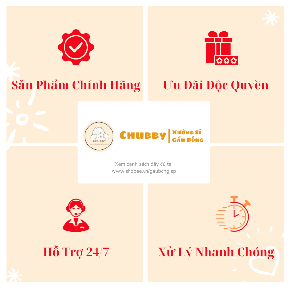 Gấu Bông Trà Sữa 💖 FREE SHIP 💖 Gối Ôm Thú Bông Cho Bé Baby Hàng Cao Cấp Mềm Mịn Size 40 cm Tại Chubby Shop