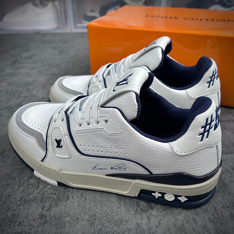 Giày Thể Thao Nam Nữ LV Trainer Xanh Navy