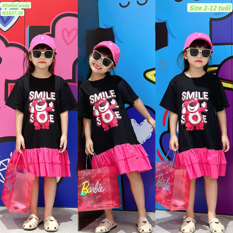Đầm gấu dâu Sofia Candy xinh xỉu