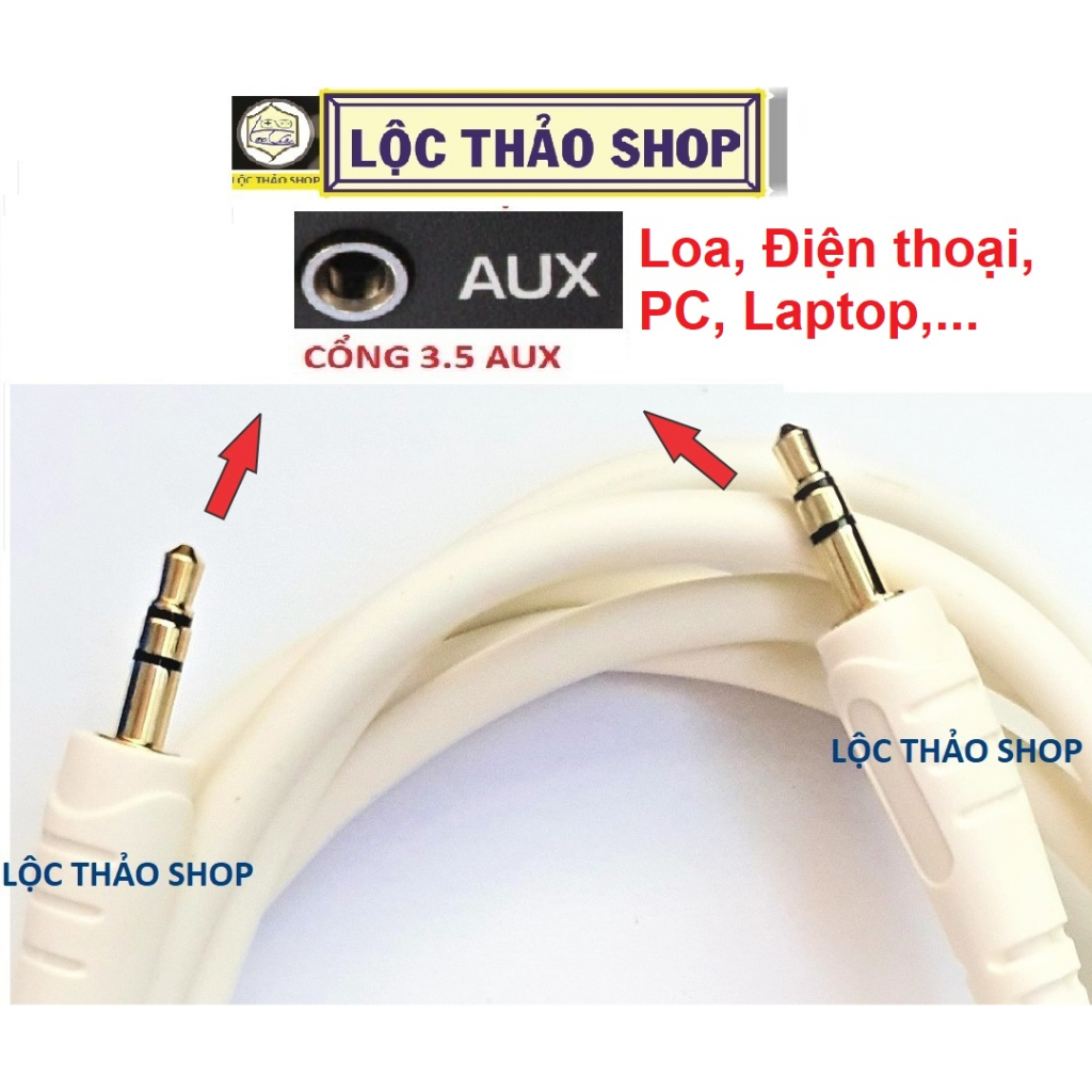 Cáp loa 2 đầu jack 3.5 dài 1.5M 3M 5M 10M cao cấp