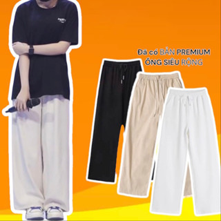 QUẦN ỐNG RỘNG UNISEX QUẦN DÀI NỮ CẠP CHUN CHẤT UMI CAO CẤP CO GIÃN 4 CHIỀU CÓ DÂY RÚT ĐIỀU CHỈNH EO MA094