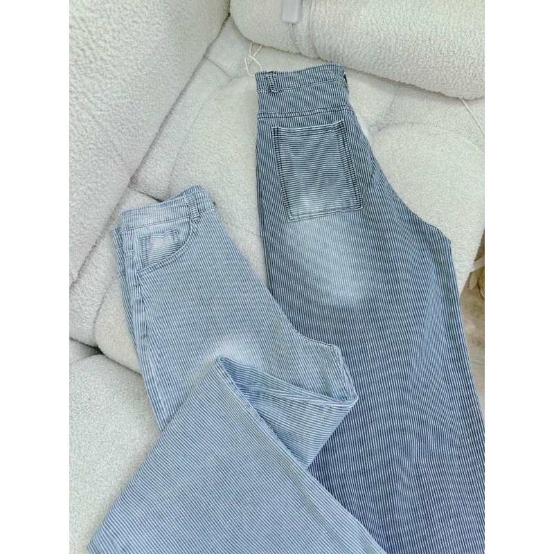 Quần Jean suông gân 2 màu hot