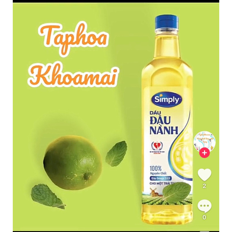 Dầu ăn SIMPLY 1L