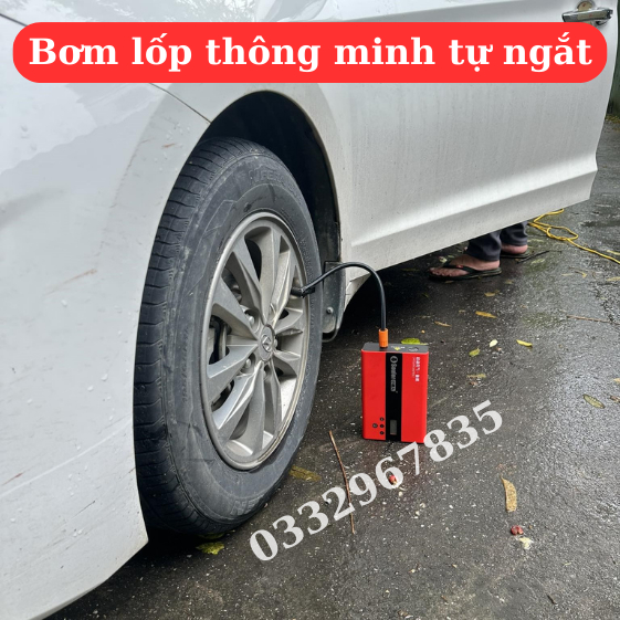 Kích Bình - Bơm Hơi - Sạc Dự Phòng - Đèn Pin - Dung Lượng 119800 mAh - 4 trong 1 - Chính Hãng SOULOR