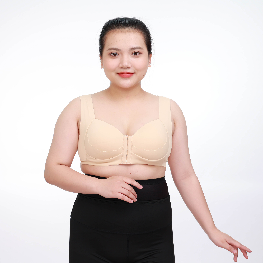 Áo lót nữ Bigsize che mỡ nách mỡ lưng - Cup A,B - Đệm Dày 1Cm - Bản Lưng to 14cm không viền Mã A23