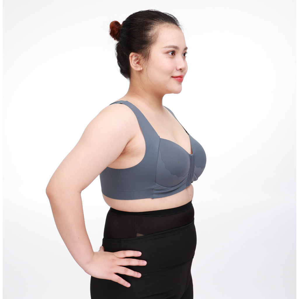Áo lót nữ Bigsize che mỡ nách mỡ lưng - Cup A,B - Đệm Dày 1Cm - Bản Lưng to 14cm không viền Mã A23