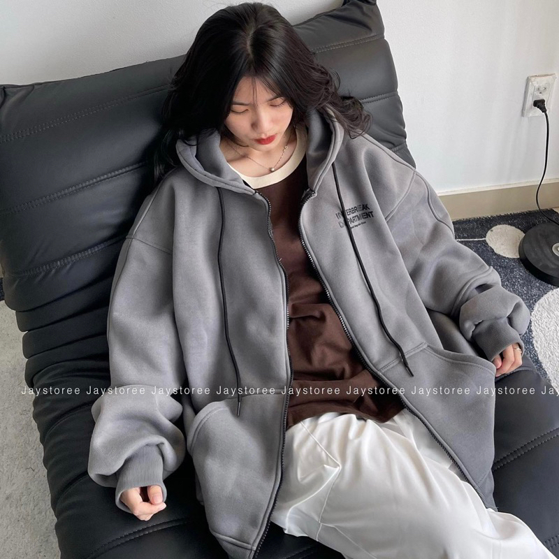Áo Khoác Nỉ Hoodie Zip INTERBREAK Nhiều Màu Form Rộng Unisex Nam Nữ - Áo Hoodie dây kéo Jaystoree 🖤