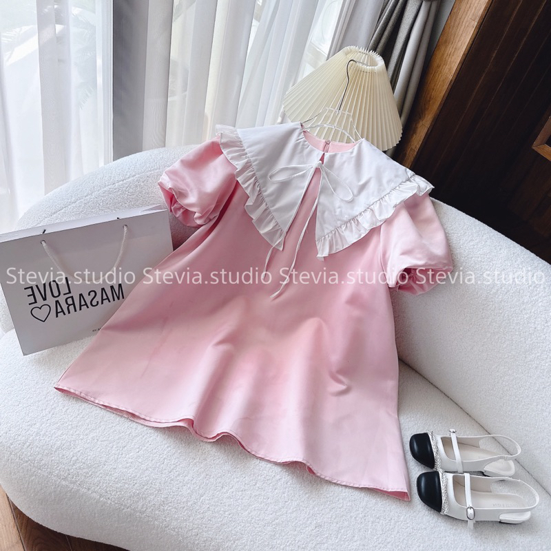 Ảnh thật by Stevia.studio - Váy babydoll hồng - Freesize