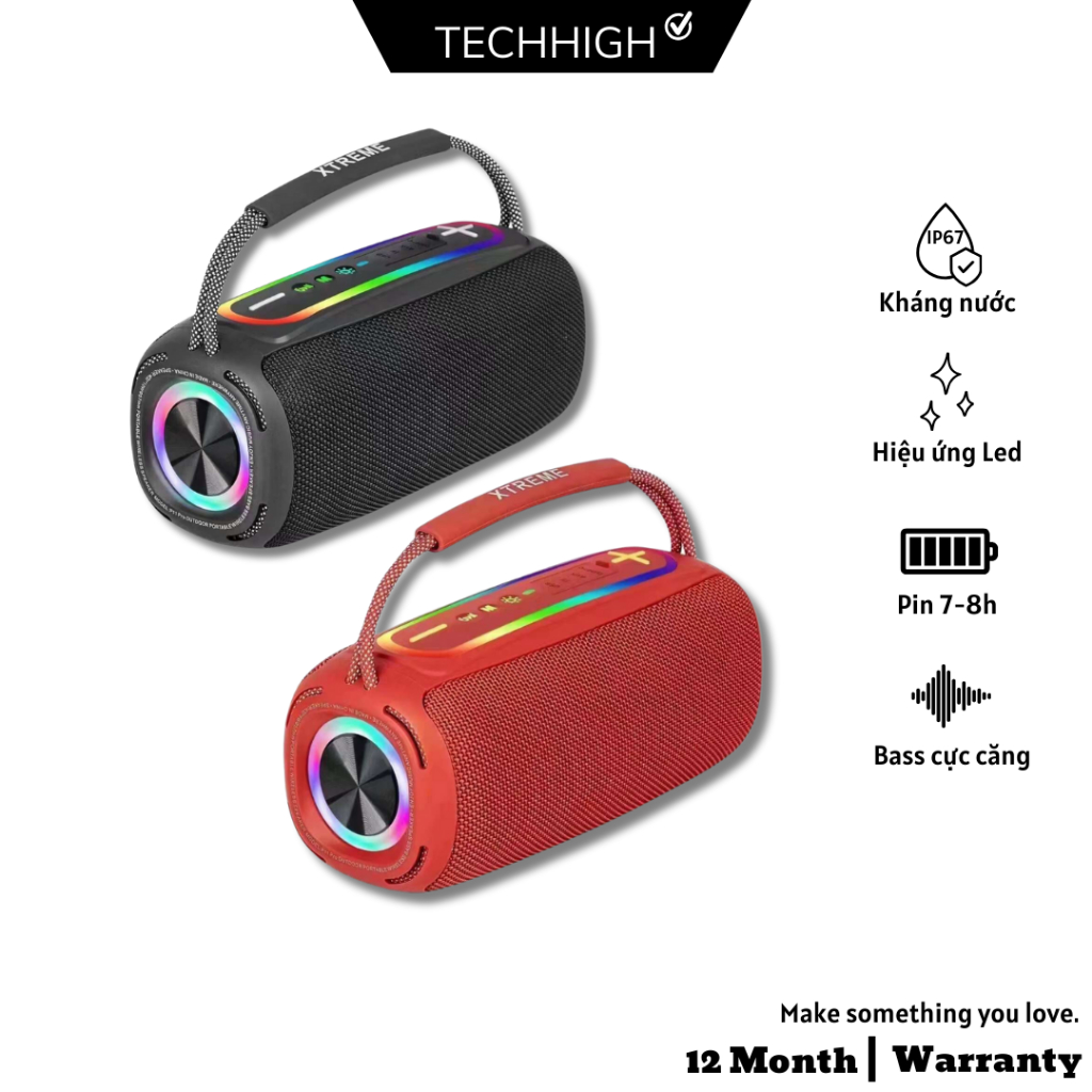 Loa bluetooth JBL BoomBox P11 Pro phiên bản 2023 độ đèn led cùng âm thanh bass căng công suất 20w pin trâu TECHHIGH MALL