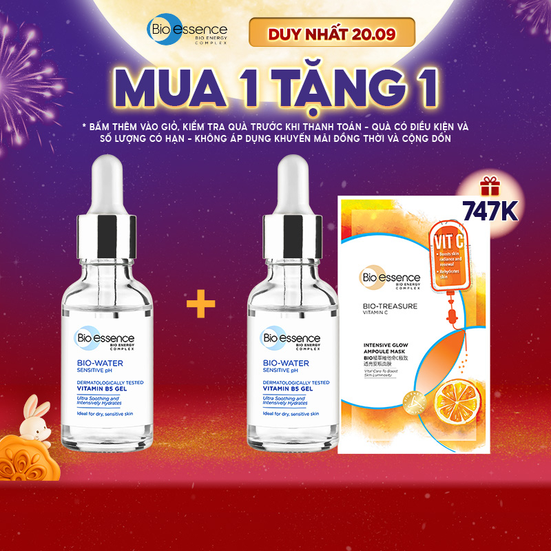 Tinh chất dưỡng ẩm và phục hồi Bio-essence Bio-water Bio gel Vitamin B5 30ml