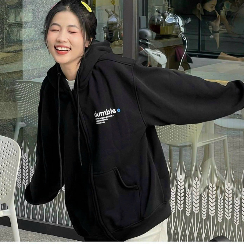 Áo hoodie zip nỉ dây kéo, áo khoác zip unisex có nón mùa đông G388