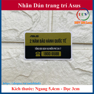 Nhãn dán asus nhỏ 5.4x3cm