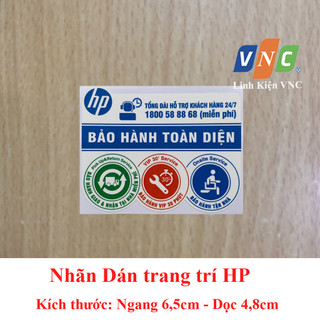 ⚡ Tem Nhãn Dán trang trí HP mẫu 3 kích thước 6.5x4.8cm