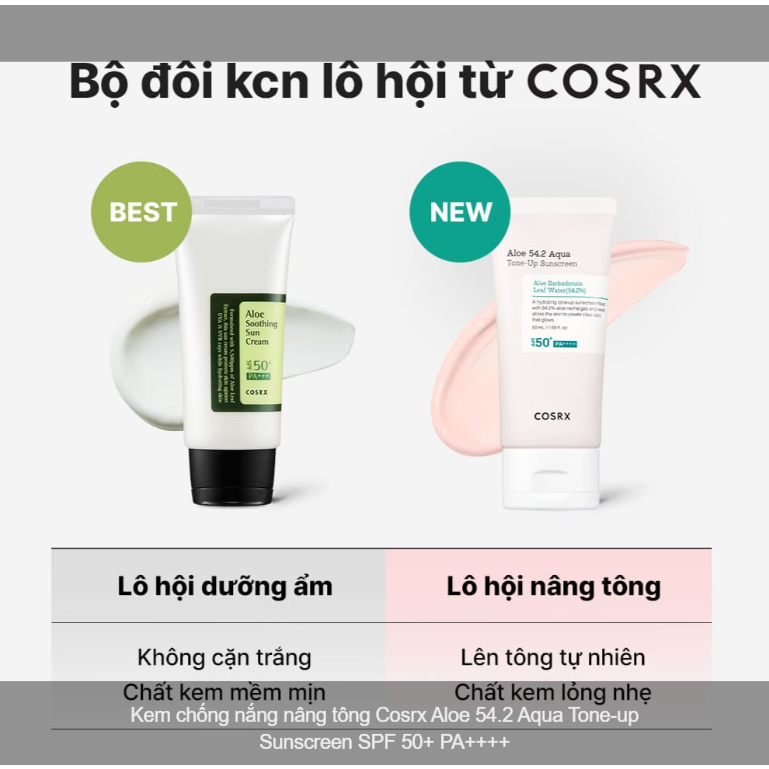 Kem Chống Nắng COSRX Aloe Sun Cream SPF50 PA+++ 50ml