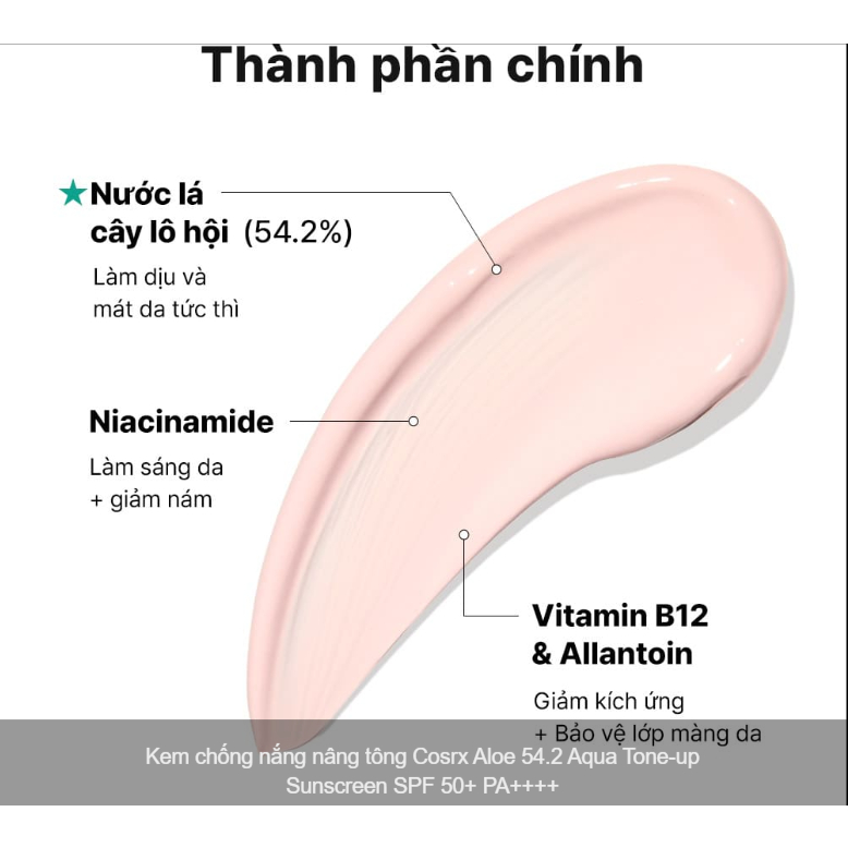 Kem Chống Nắng COSRX Aloe Sun Cream SPF50 PA+++ 50ml