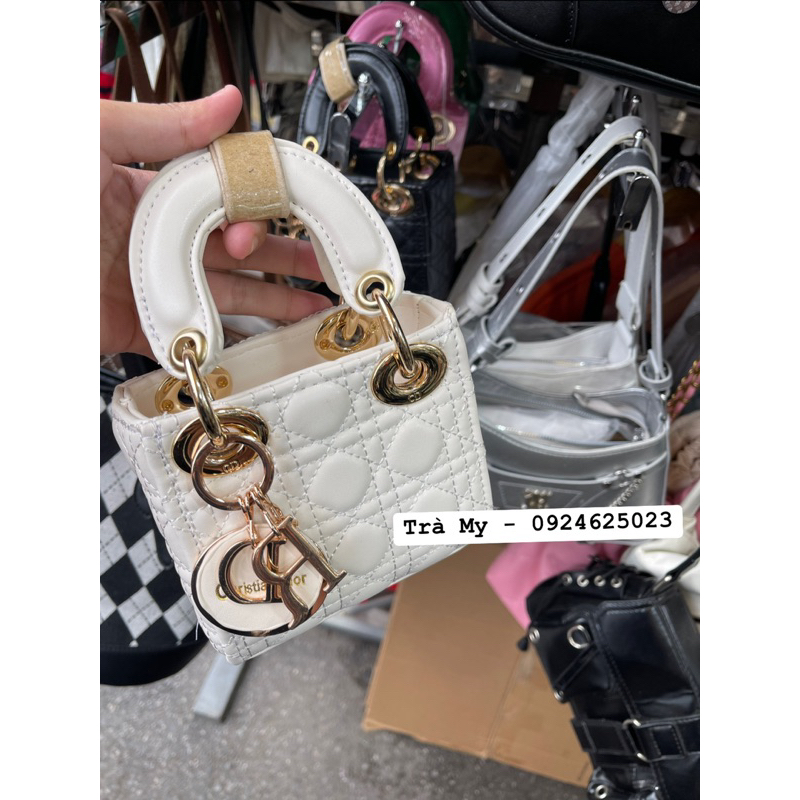 Túi dior sz 14 tag vàng, k box