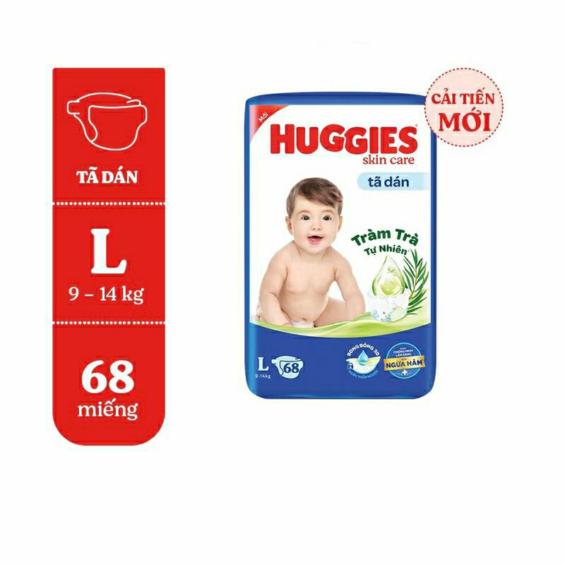 🏰 HCM 🏰 Tã dán Huggies skid care tràm trà 💗 S54+6 💗 S80+2 💗M76+3 💗 L68 💗 XL60 💗 XXL54 )