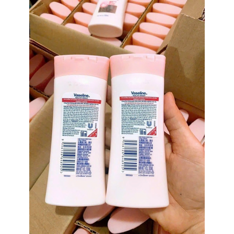 Sữa dưỡng thể Vaseline Healthy Bright Daily Brightening Even Tone Lotion 100ml