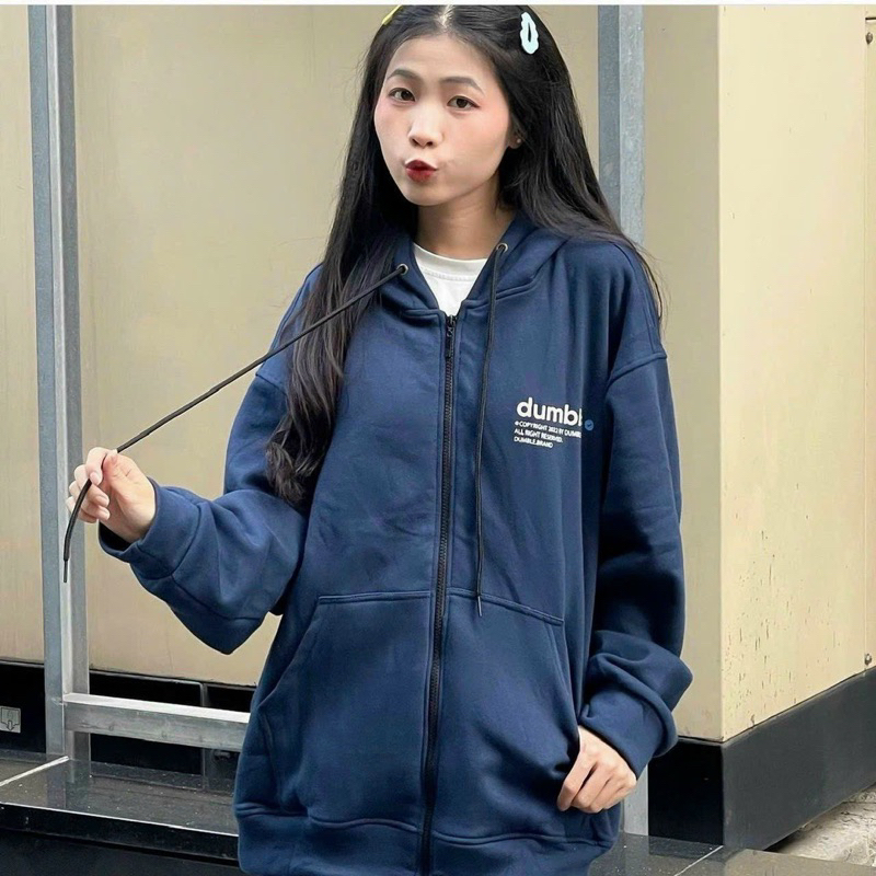 Áo hoodie zip nỉ dây kéo, áo khoác zip unisex có nón mùa đông G388