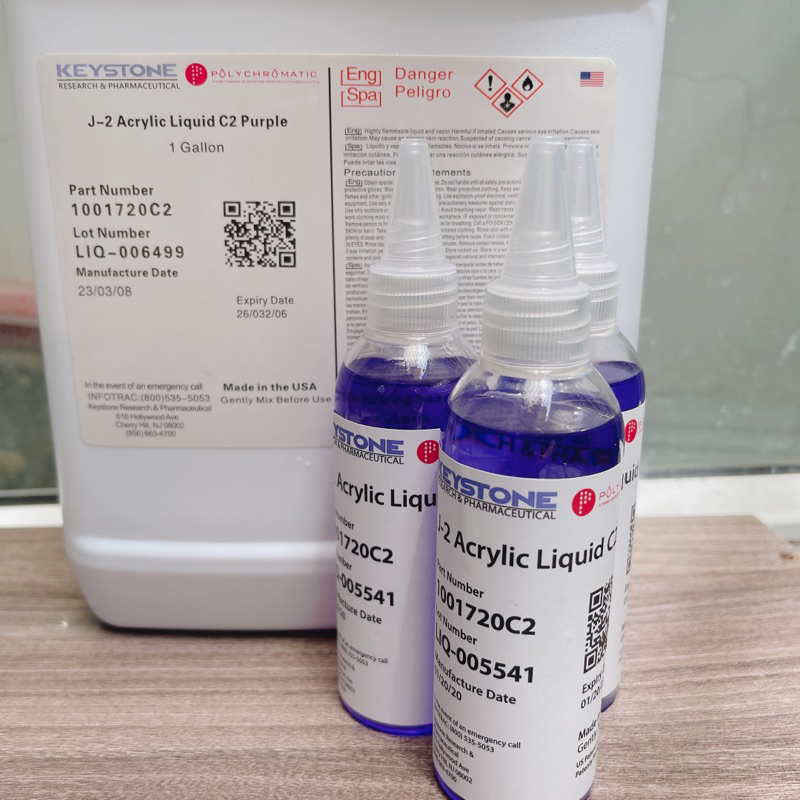 Lưu huynh Mỹ đắp móng bột nặn hoa vẽ nổi loại chảy lâu khô liquid KEYSTONE J-2 C2 đậm đặc