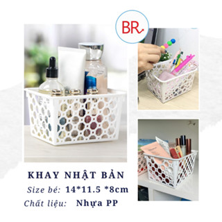  Khay nhựa chữ nhật rổ nhựa B5 A4 Việt Nhật đa năng đựng tài liệu đồ dùng văn phòng học tập nhỏ gọn tiện lợi 