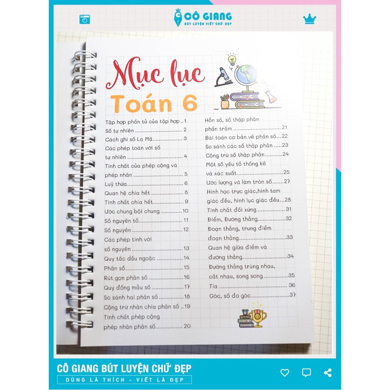 Takenote toán 6 mới nhất