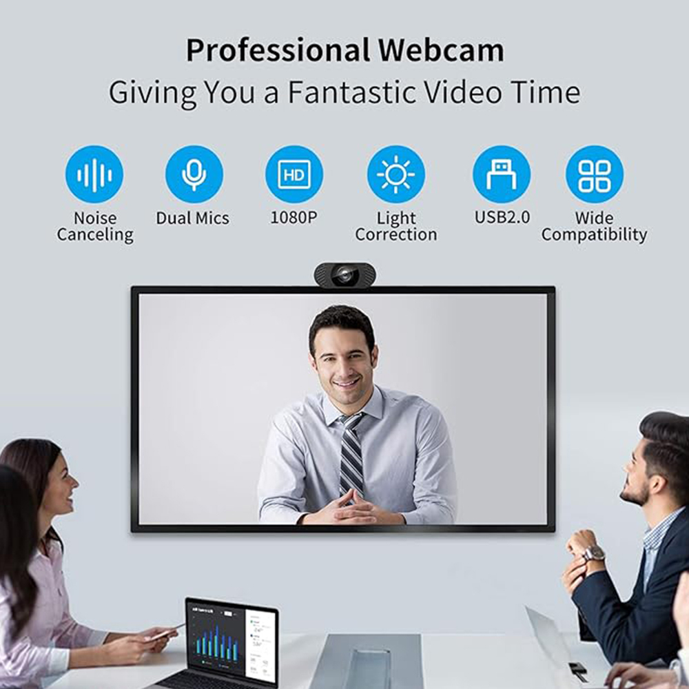 Webcam máy tính có mic - 1080P - webcam may tinh zoom - Gọi video, Học online, Họp online, chơi game - webcam USB | BigBuy360 - bigbuy360.vn