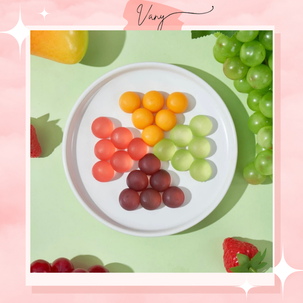 Kẹo Dẻo Trái Cây Bóc Vỏ Gấu Dâu Gói 33gr Vị Dâu Tây Xoài Nho Xanh Nho Tím