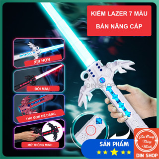 Kiếm Ánh Sáng Lazer Phiên Bản Nâng Cấp 2024 - Đồ Chơi Phát Sáng Trung Thu Đổi Màu, Rút Gọn Có Thể Ghép Đôi DIN STORE