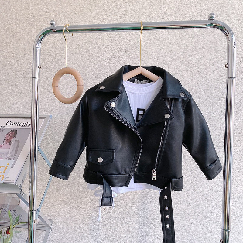 Áo khoác da cho bé trai và bé gái-unisex