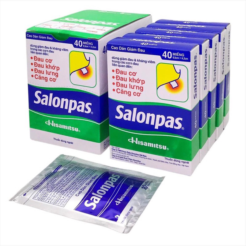 Miếng dán Salonpas Hộp 40 miếng